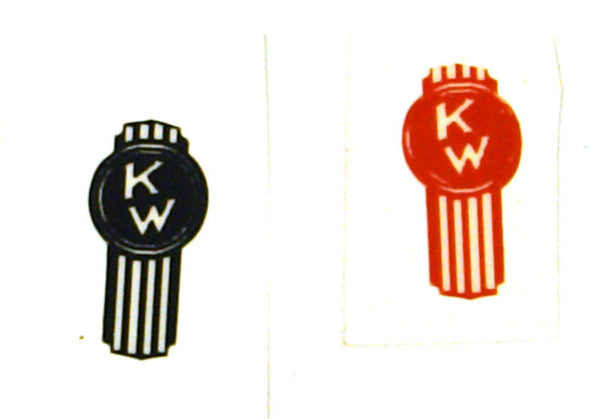 Decal - Kenworth logo decal for grill - black or red